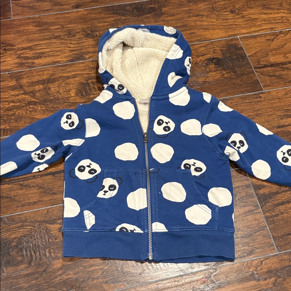 Hanna Andersson Blue Panda Sherpa Sweatshirt